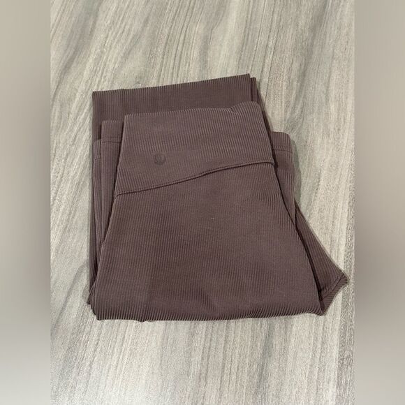 EUC Lululemon Brushed Softstreme Ribbed Zip Flared Pant 32.5" - Picture 10 of 14